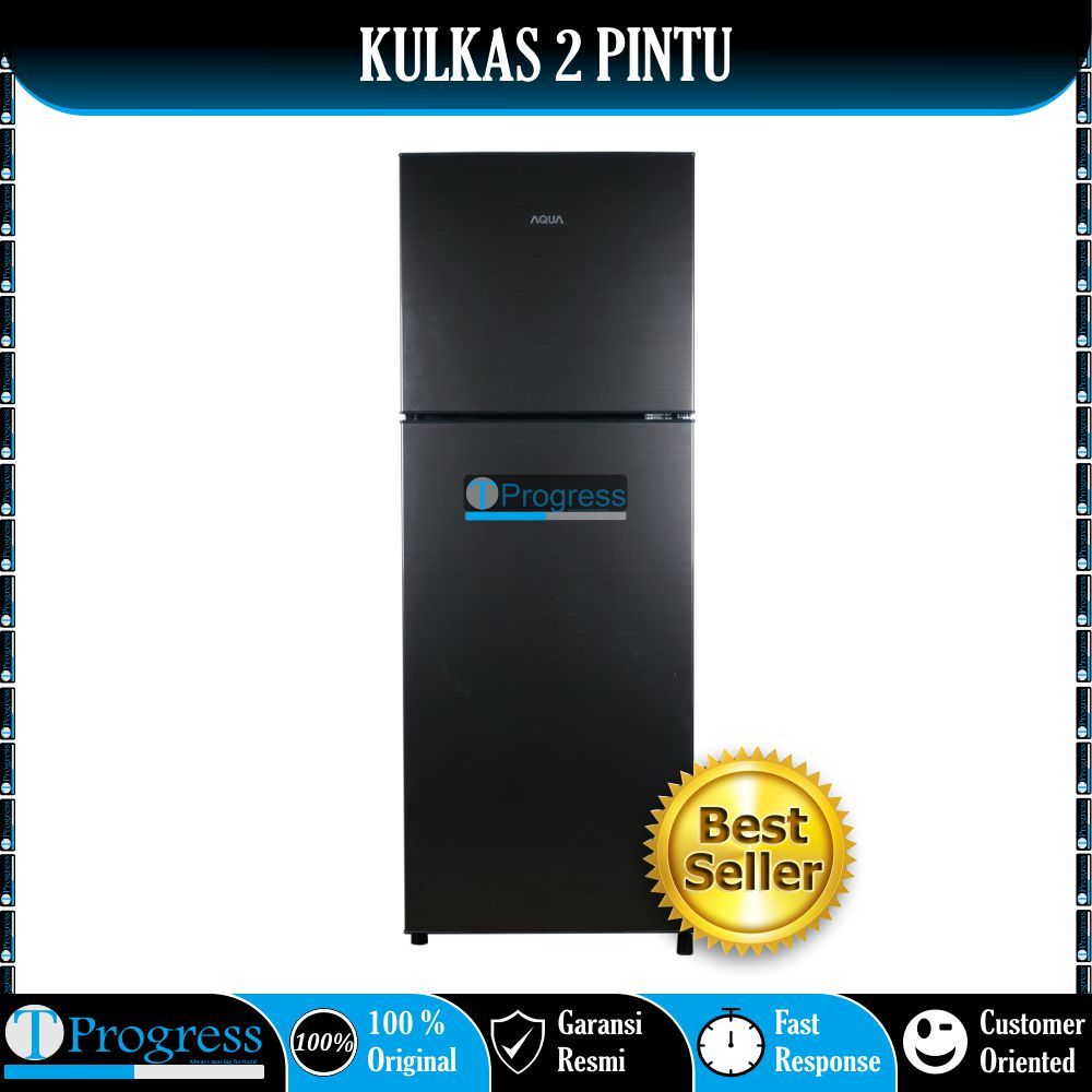 KULKAS 2 PINTU AQUA AQR-D261-DS / AQR-D261-DG NO FROST