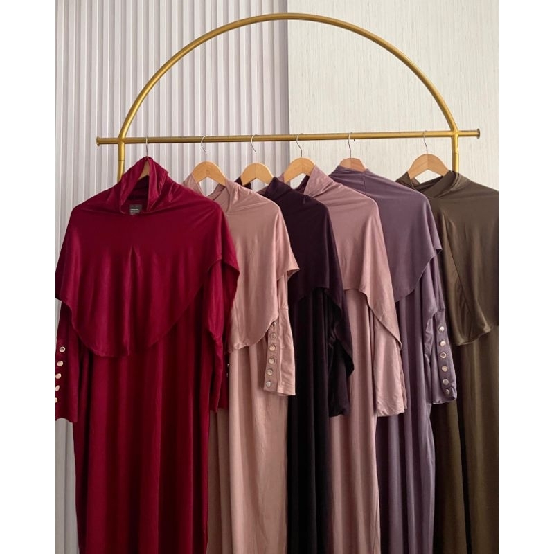 ALEVA DRESS (Free Bergo) Latasha Outfit | GAMIS SET KHIMAR