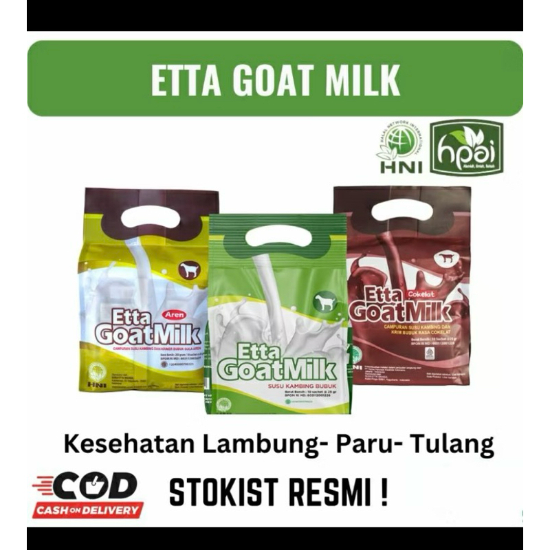 

etta goat milk ori gula aren coklat hni hpai susu kambing bisa menurunkan berat badan