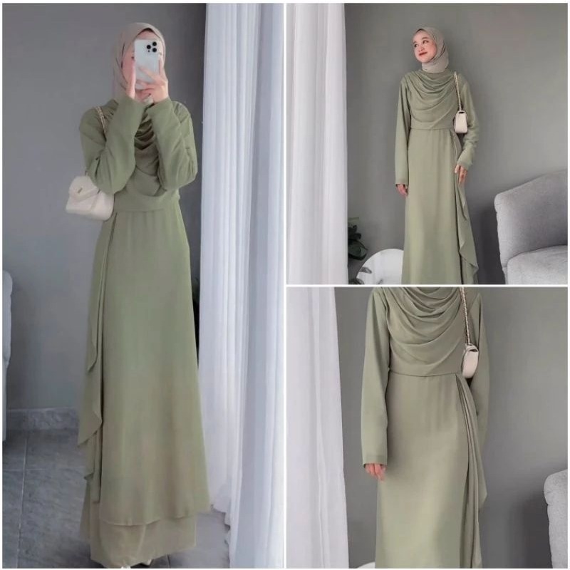 SHANUM DRESS CERUTY PREMIUM DRESS KEKINIAN OOTD WISUDA BAJU DRESS MESLIMAH DRESS WISUDA DRESS KONDAN