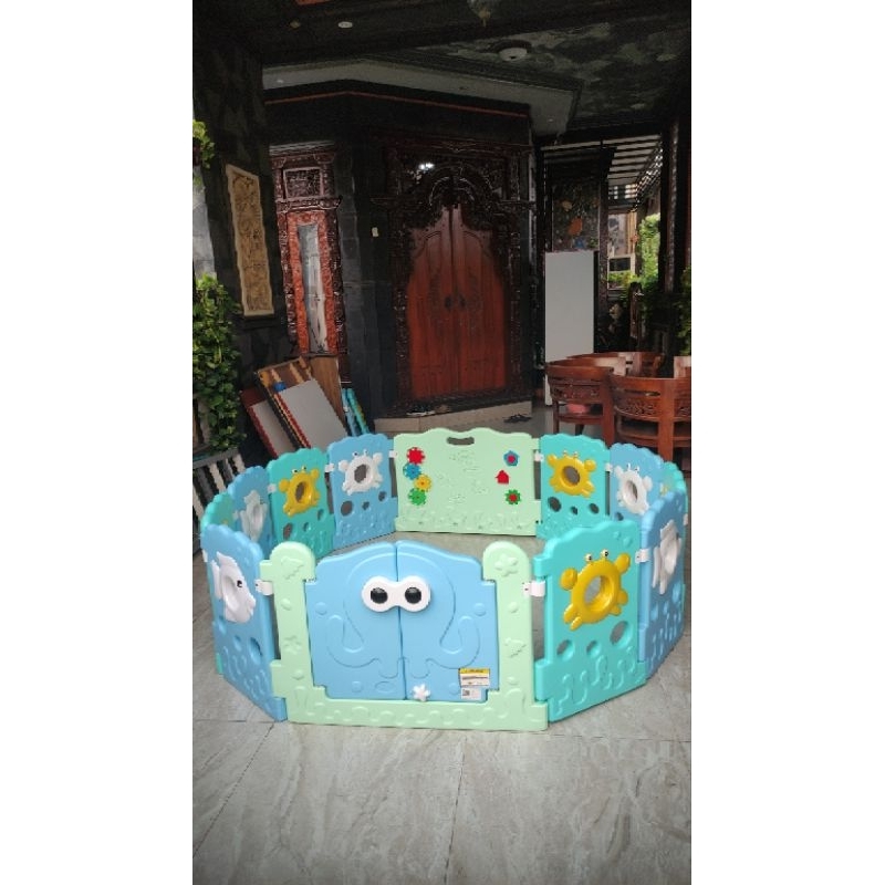 MURAH LABEILLE OCEAN BABY FENCE 10+2 PAGAR BAYI PLAYPEN PENGAMAN ANAK PRELOVED BEKAS LITTLE TIKES EL