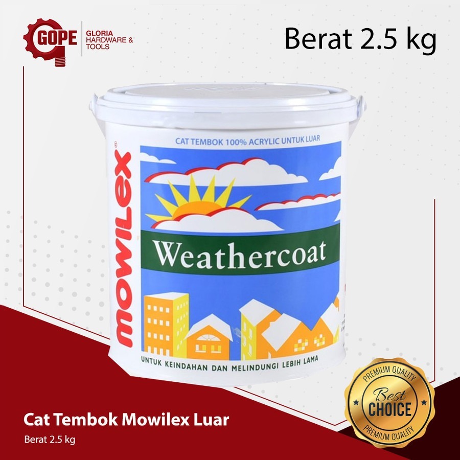 Cat Mowilex Weathercoat Untuk Tembok Luar Kemasan Galon 2.5 Liter