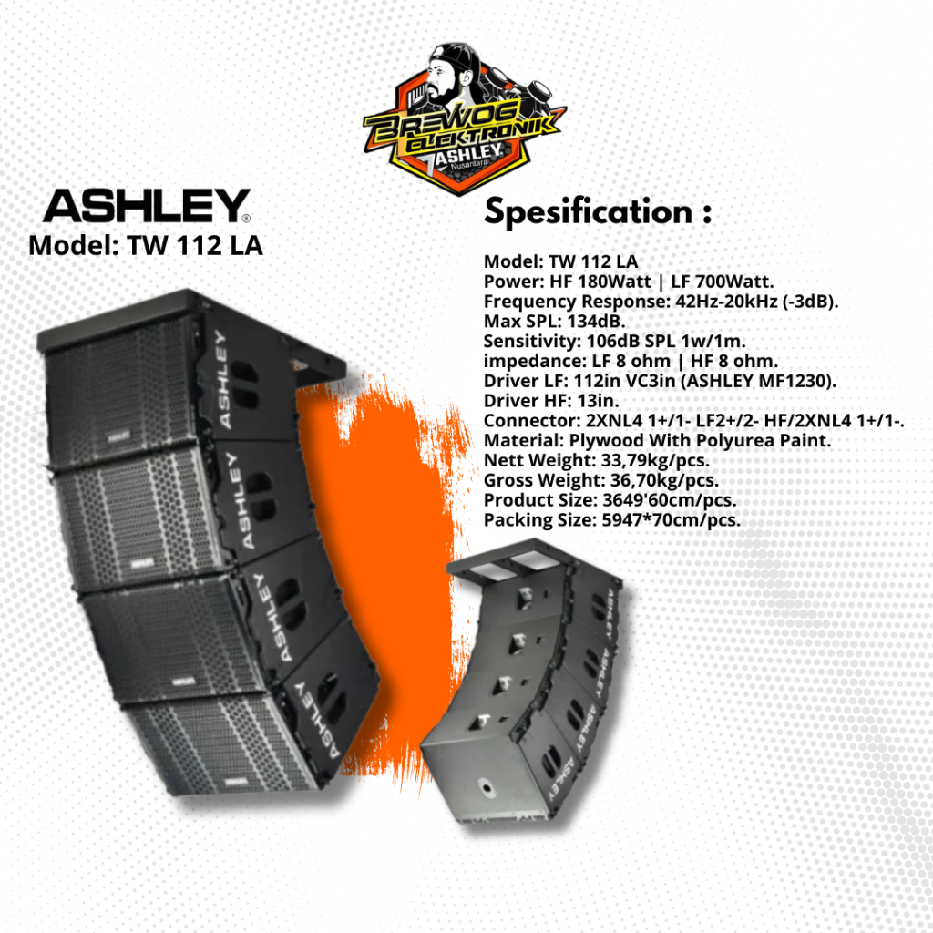 SPEAKER LINE ARRAY ASHLEY TW 112 LA ASHLEY