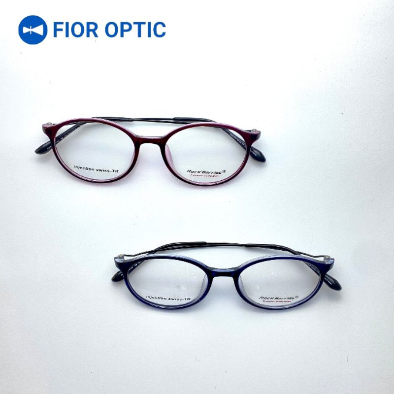 Fior Optic - Kacamata Rock Berries 150 Laki-laki Perempuan (Bisa ganti Lensa Anti Radiasi / Anti UV 