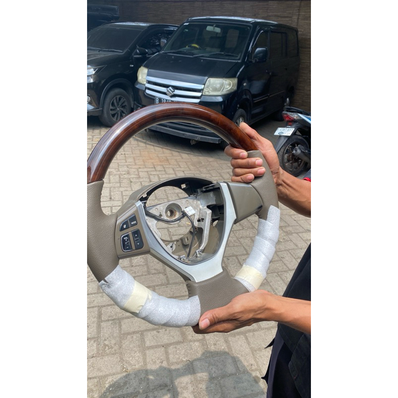 Custom stir mobil panel wood stir carbon jasa jahit stir mobil kulit bekasi
