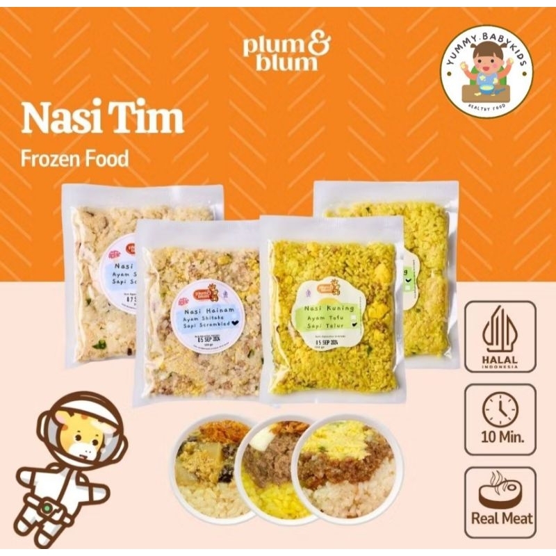 

Nasi Tim Hainam dan Nasi Tim Kuning Plum and Blum Ready to Eat