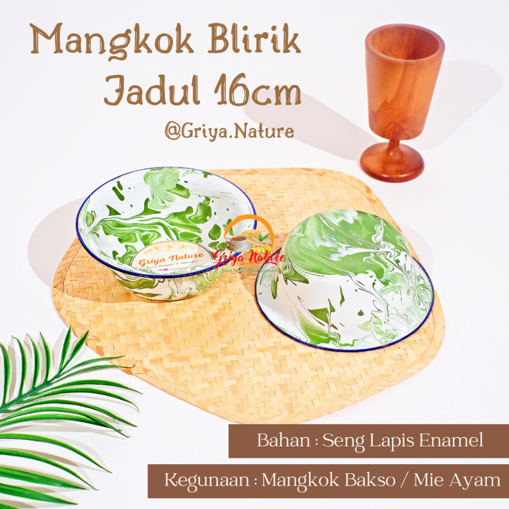 GRIYA NATURE [COD] Mangkok Blirik ukuran 16 cm | Mangkok Bakso / Mie Ayam | Mangkok Makan Loreng Lor