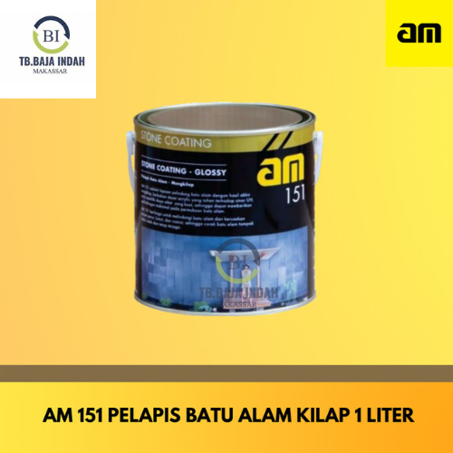 Am 151 Cat Pelapis Batu Alam Glossy / AM 151 STONE COATING GLOSSY 1Liter