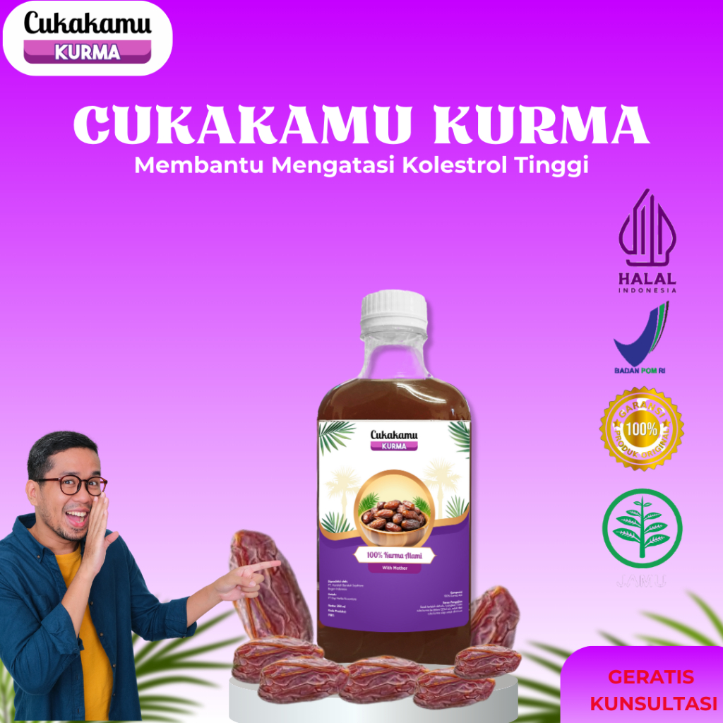 

CUKAKAMU Cuka Kurma Murni - Membantu Mengatasi Kolesterol Tinggi - 1 Botol