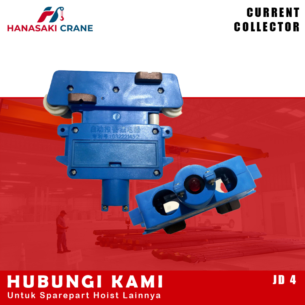 Pole Collector JD4 - Current Collector JD4 Biru