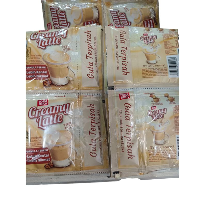 

Tora bika creamy latte minuman serbuk kopi gula krimer susu tanpa ampasLebih kental lebih nikmat Gula terpisah 25g 1 renteng isi 10 bungkus