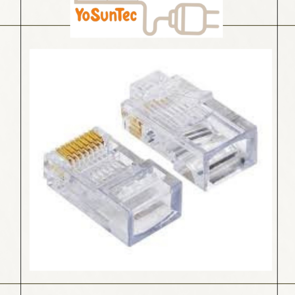 Connector RJ45 (isi 10) konektor kepala LAN RJ 45 male 8 PIN RJ-45