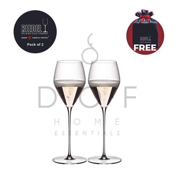 Gelas White Wine Riedel Veloce Champagne Wine Glass Pack of 2 Pcs