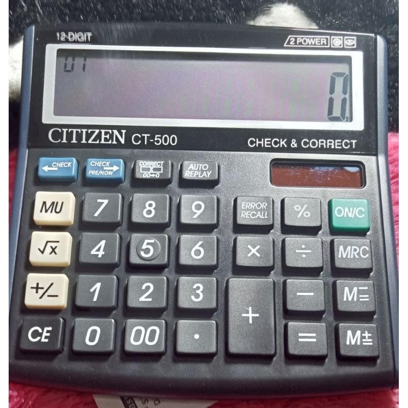 

kalkulator 12 digit/calculator warna hitam CT 500j