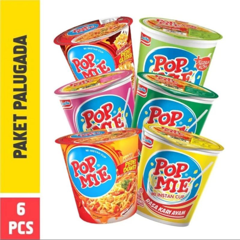 

6 pcs pop mie kuah cup all varian