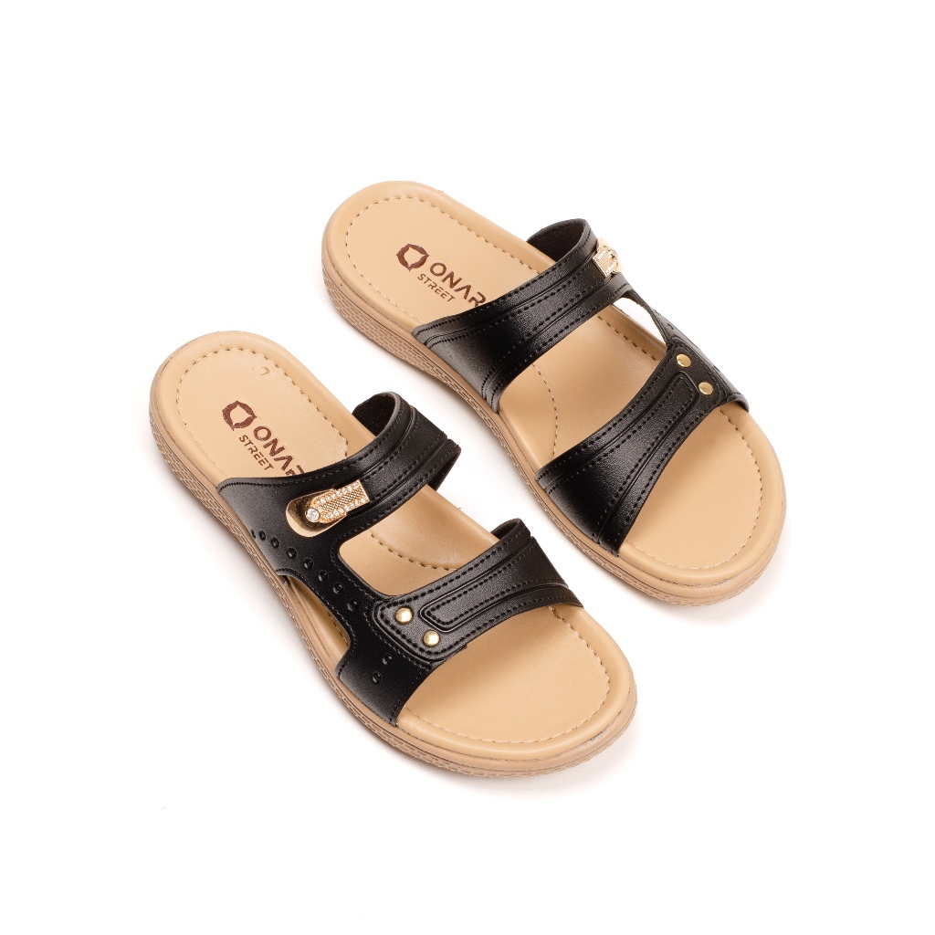 Sandal Wanita Kekinian Sandal Heel Ban 2 Sandal Selop Ban 2 W5