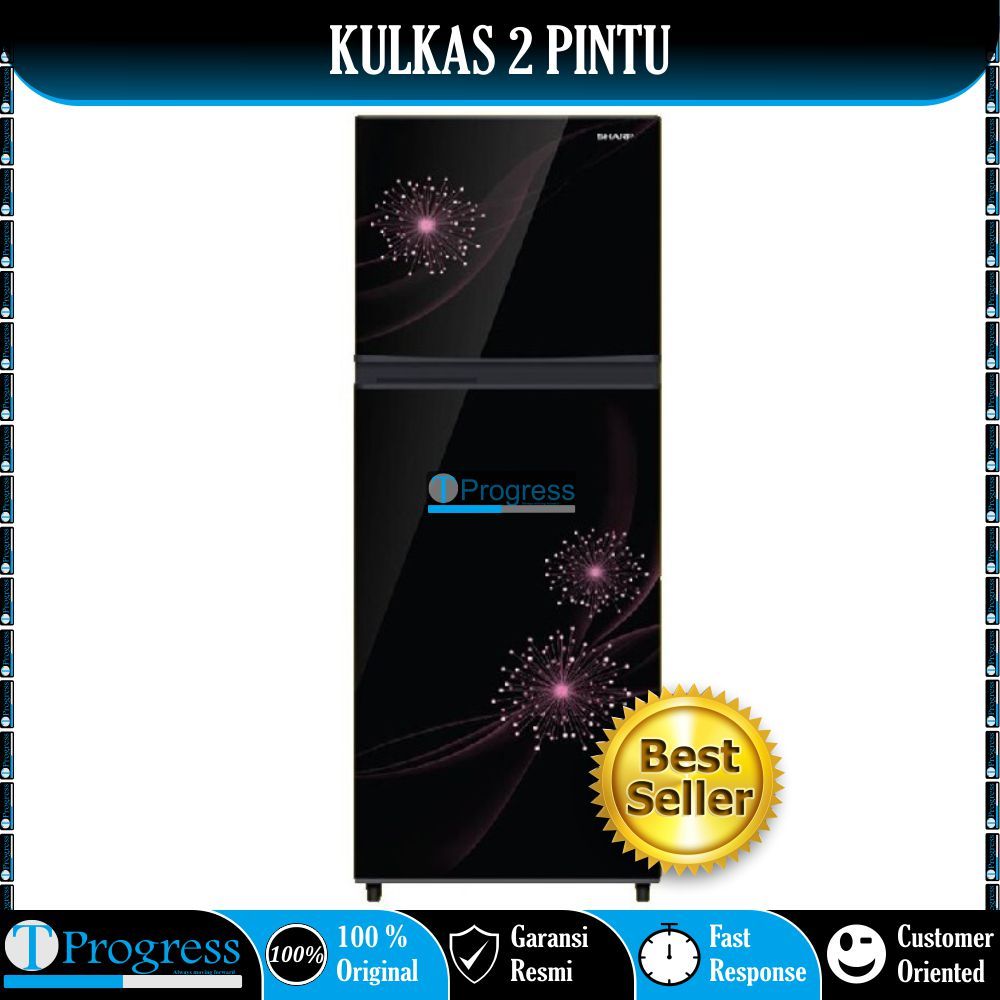 KULKAS 2 PINTU SHARP SJ-317MG 272L 100W NEW DESIGN 2020