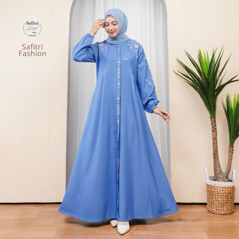 Grosir Kanaya Dress Gamis Umroh Manasik Haji Ihram Lebaran Kondangan Daily Homey Kombinasi Bordir