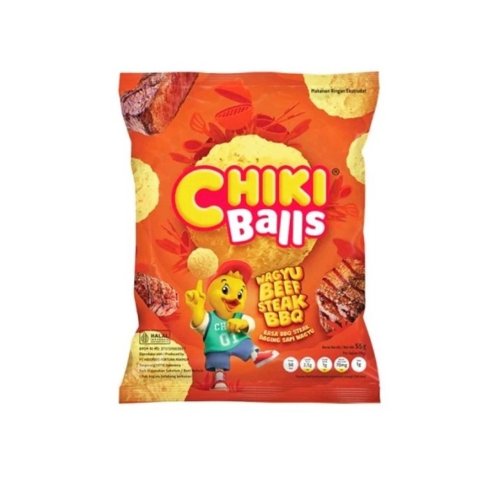 

Chiki Balls Wagyu Beef Steak BBQ 55 gr