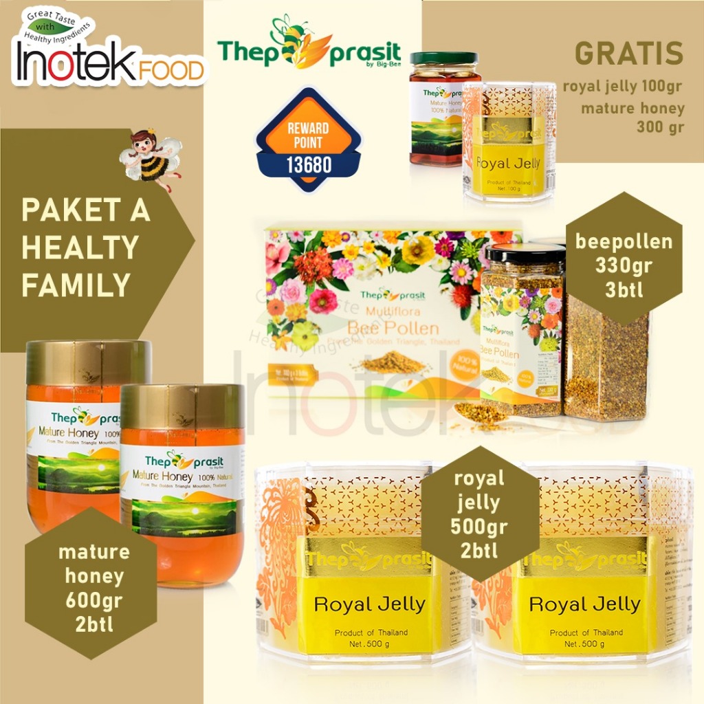 

Paket Super Keluarga Sehat (Set A) - Madu Thepprasit Thailand