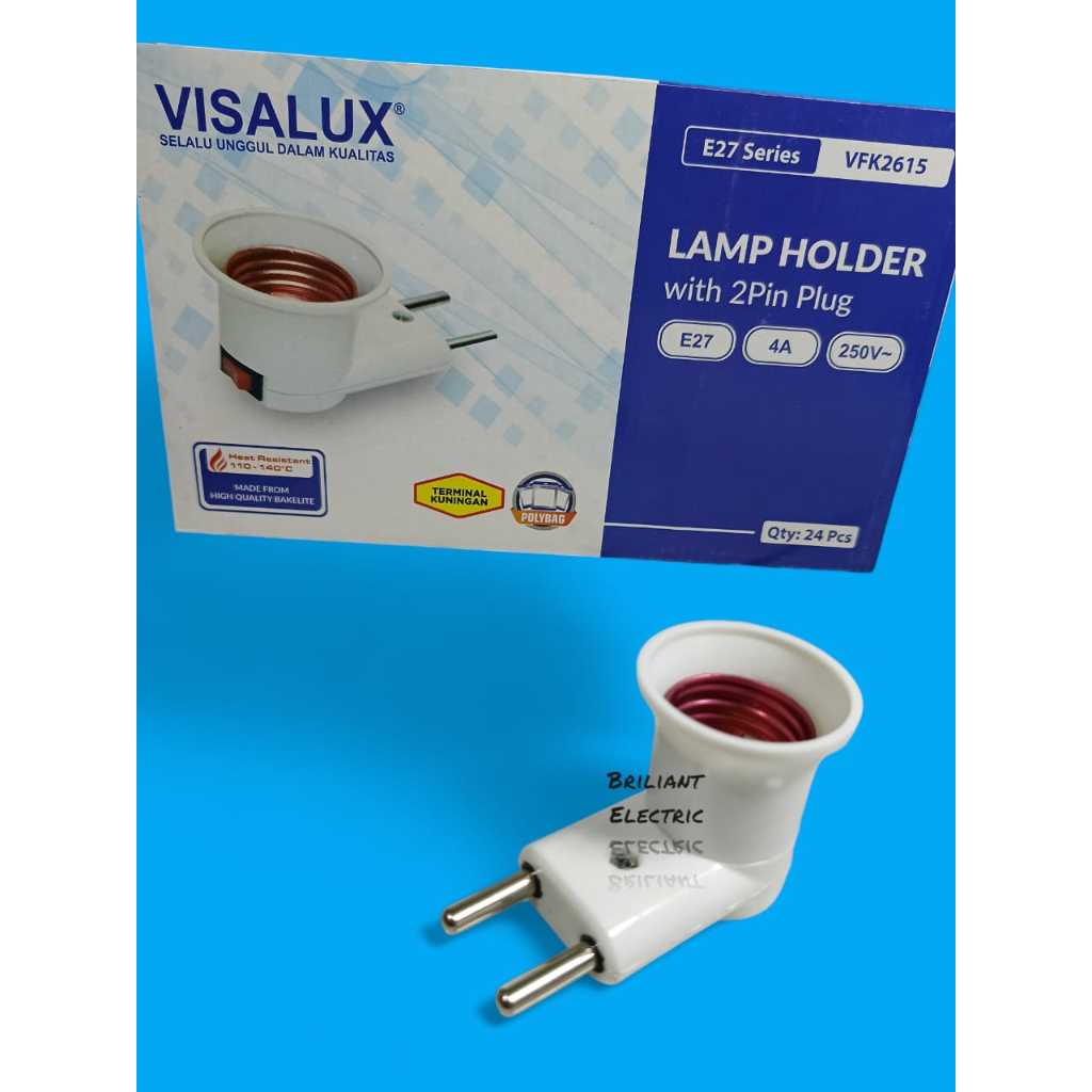 FITTING LAMPU COLOK PLUS SAKLAR VISALUX V2615