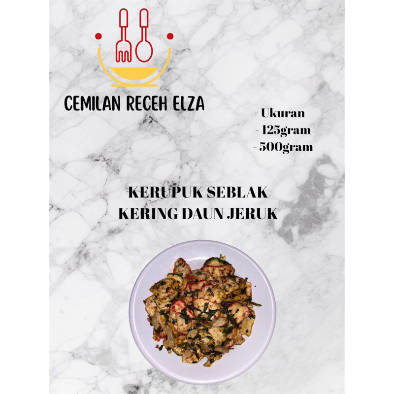 

Cemilan Receh Elza - Kerupuk Seblak Kering Pedas Daun Jeruk Sebring 500gram