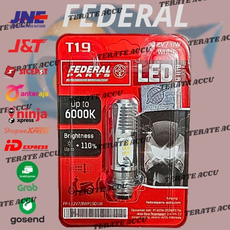 Lampu Motor LED FEDERAL PARTS T19 Beat, Mio, Fino, Jupiter, Supra X125 ASTRA OTOPARTS