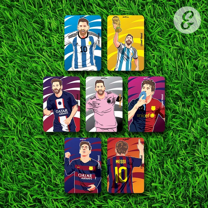 Photocard Pemain Bola - GOAT Ronaldo & Messi