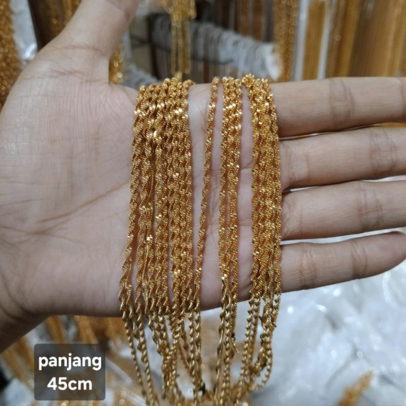 Grosir Xuping 12 PCS Kalung Rantai Model Bursalino Panjang 45cm