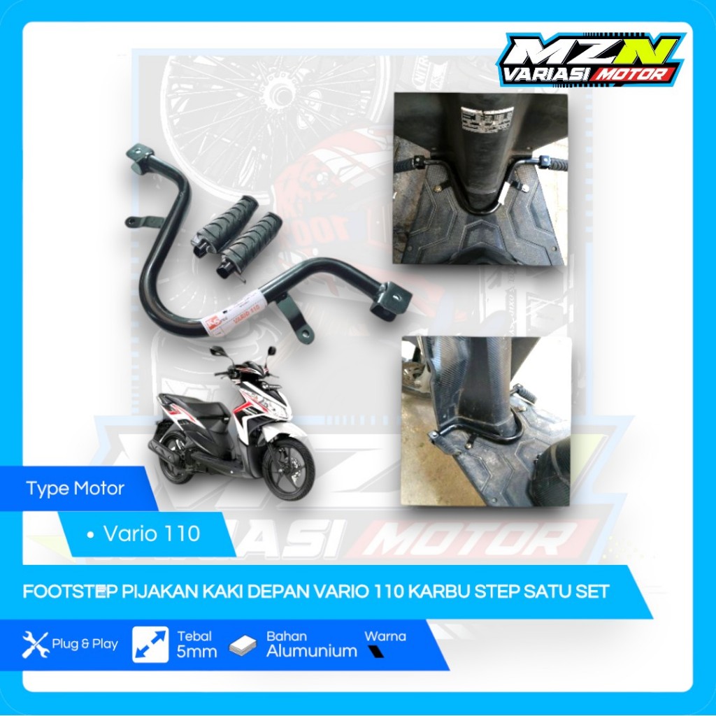 Footstep Vario 110 Karbu Step Vario 110 Karbu Satu Set High Quality PNP Vario 110 Techno Karbu