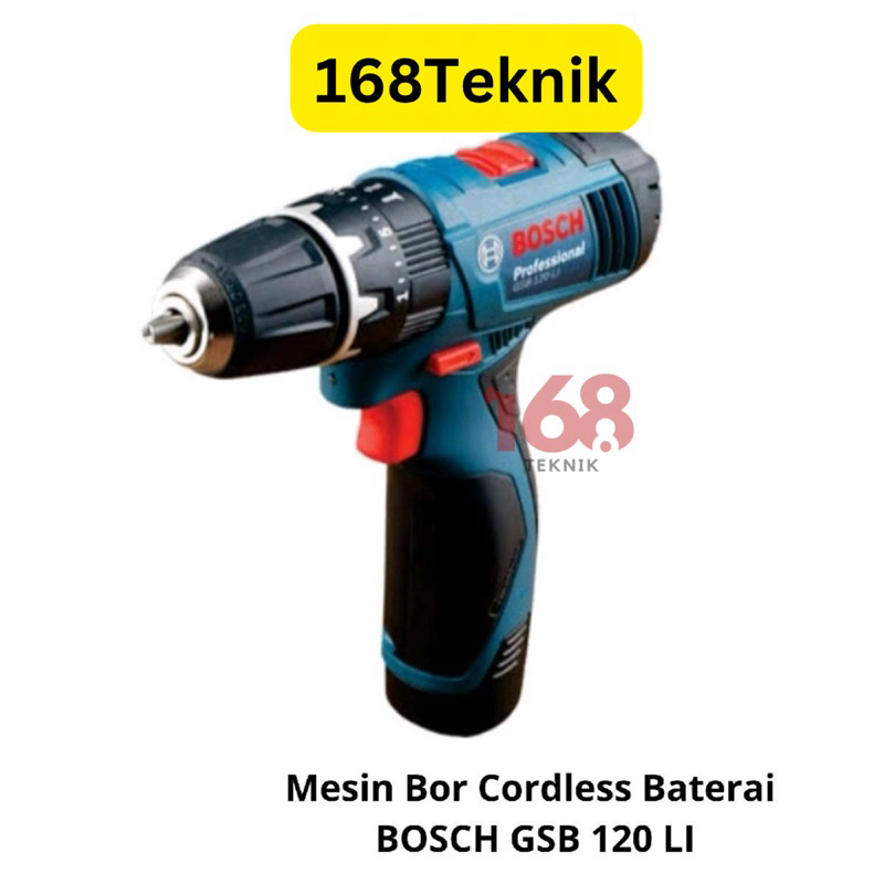 Mesin Bor Cordless Baterai Bosch GSb 120 Li 12 Volt