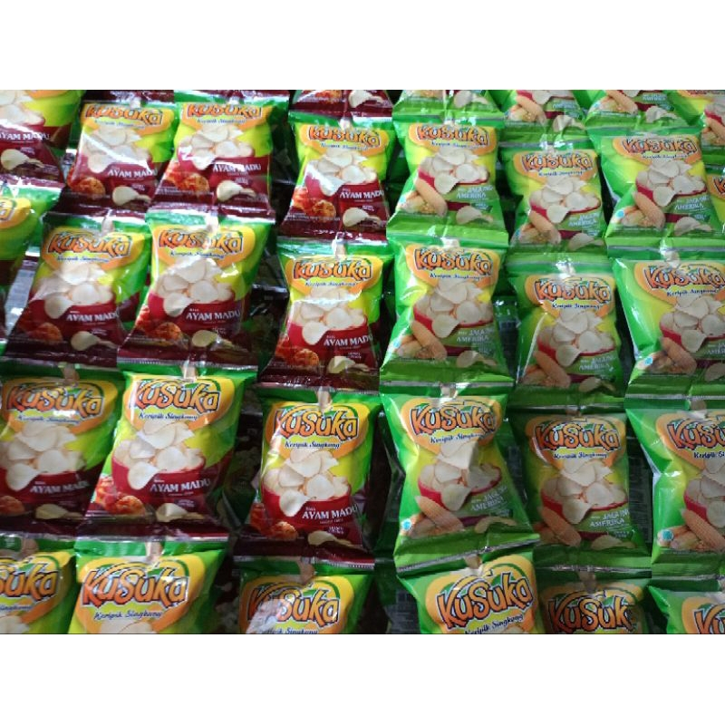 

keripik singkong Kusuka per renceng isi 10