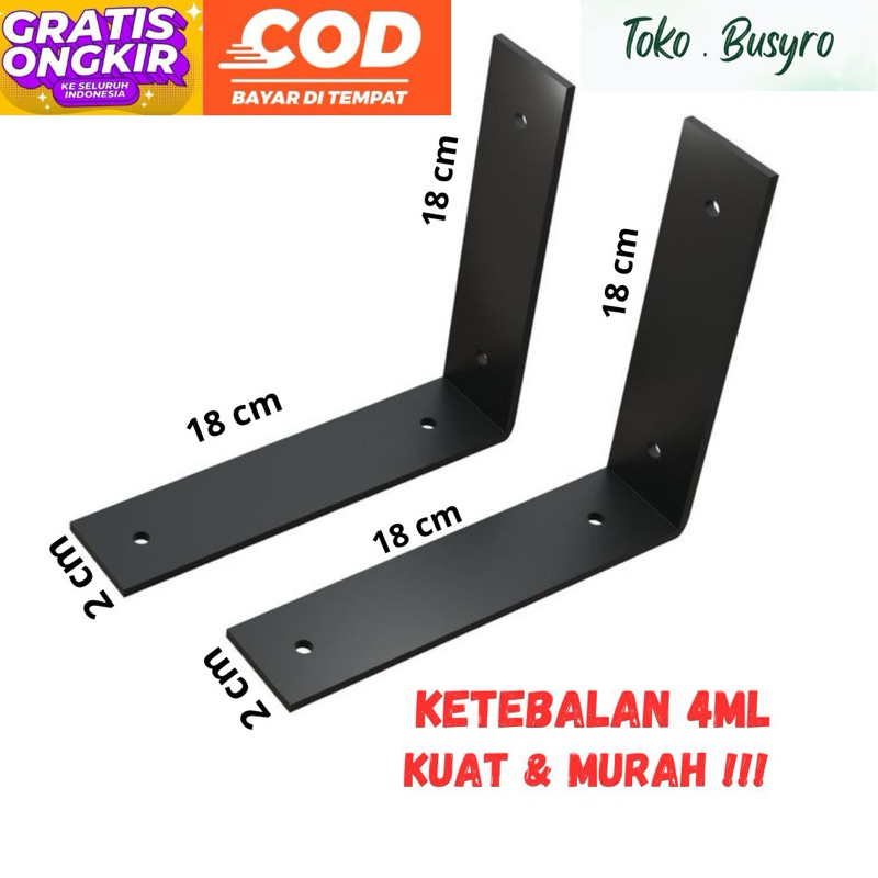 siku ambalan dinding besi tebal