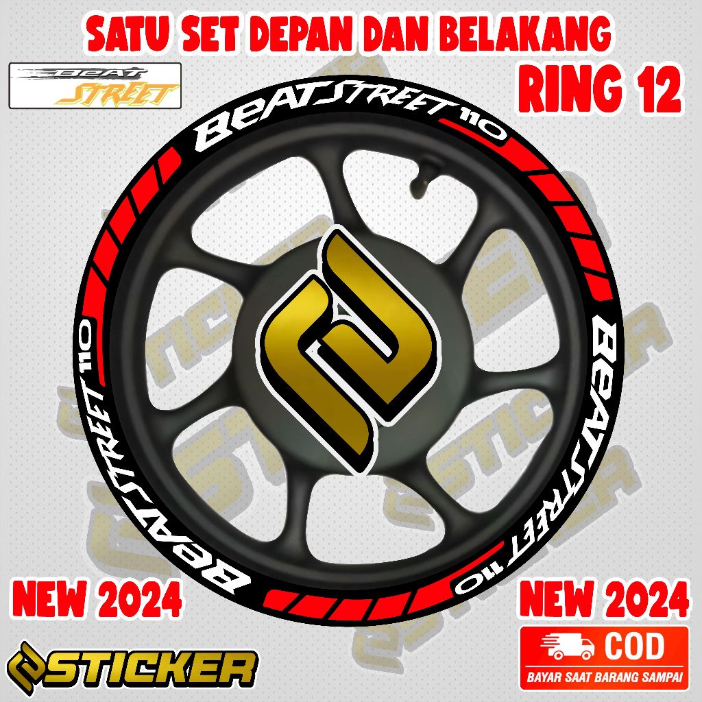 STICKER CUTTING VELG BEAT STREET STIKER VELG BEAT STREET 2024 RING 12 HONDA BEAT STREET 2024
