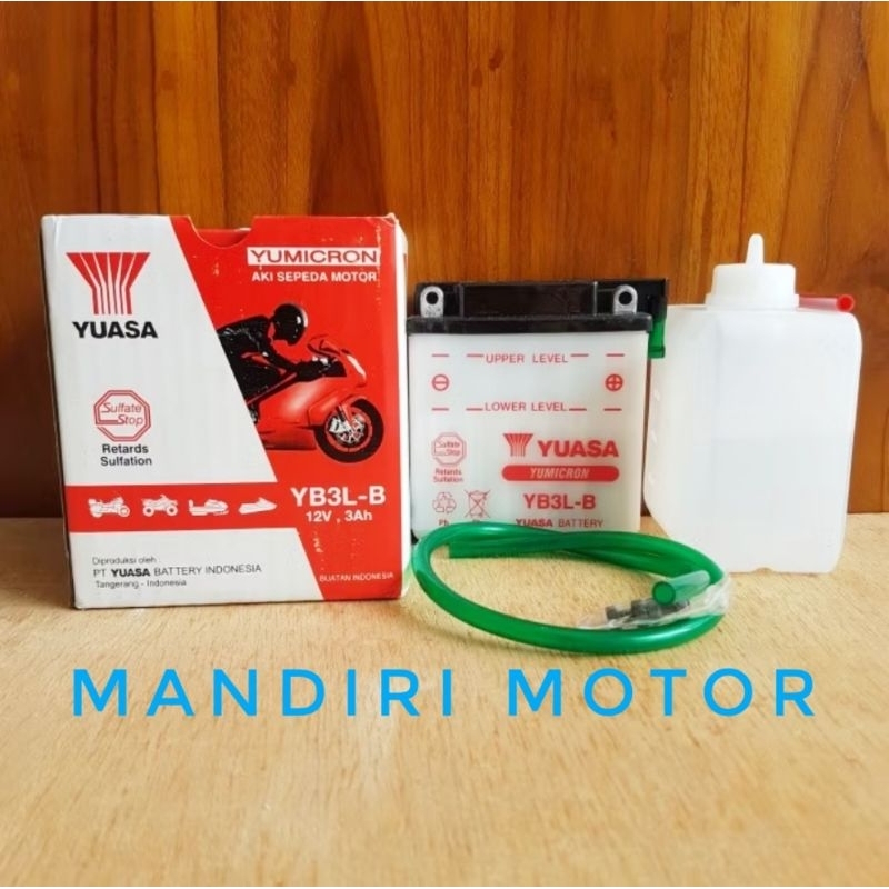 Aki Yuasa YB3L B Aki Basah RXK RX King Satria 2Tak Ninja 150 Original Asli Yuasa
