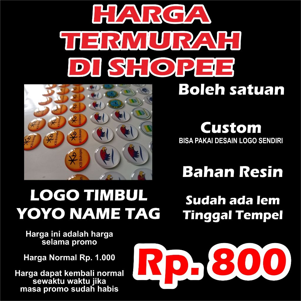 

Logo Yoyo Timbul, Stiker Timbul, Logo Timbul, Logo Yoyo Name Tag