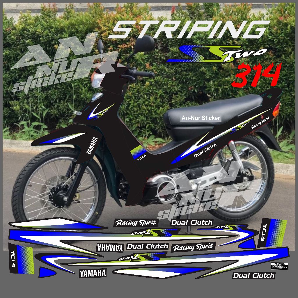 STRIPING STIKER FIZ R SS TWO FIZR SSTWO VARIASI BIRU HIJAU