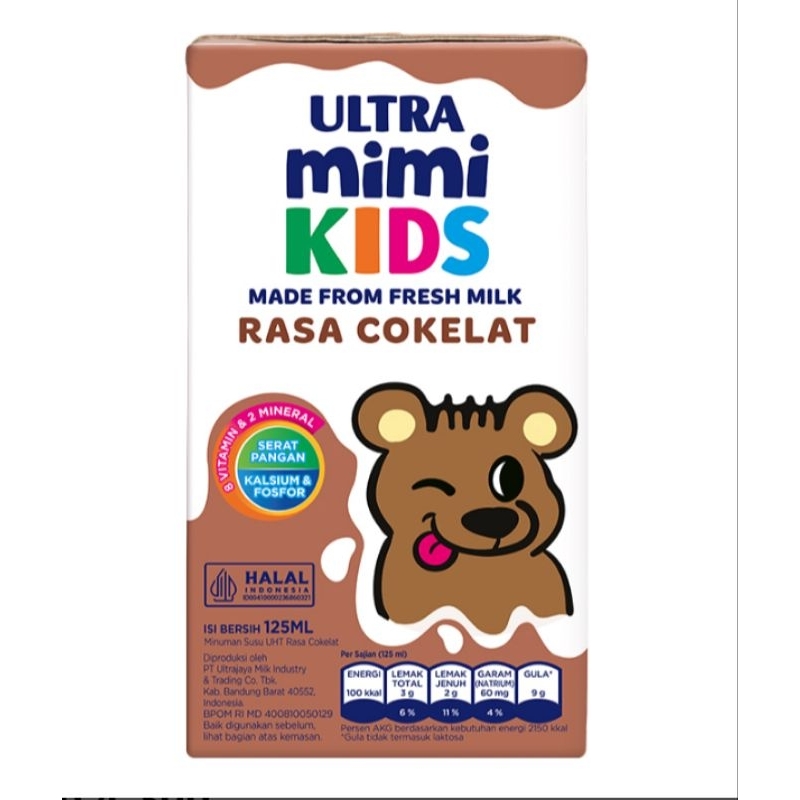 

ULTRA Mimi Kids Susu UHT cair Cokelat 125 ml