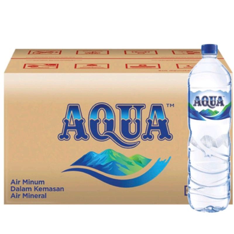 Aqua Botol 1.500 ml | Aqua Per Dus isi 12 Botol