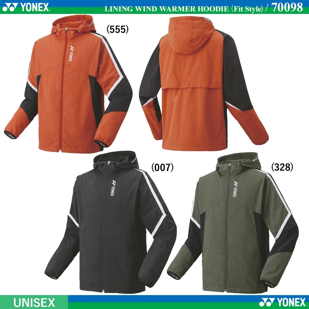 Baju Hoodie Yonex 70098 Uni Lining Wind Warmer Hoodie Fit Style  2024 Fall Winter Collections JP cod