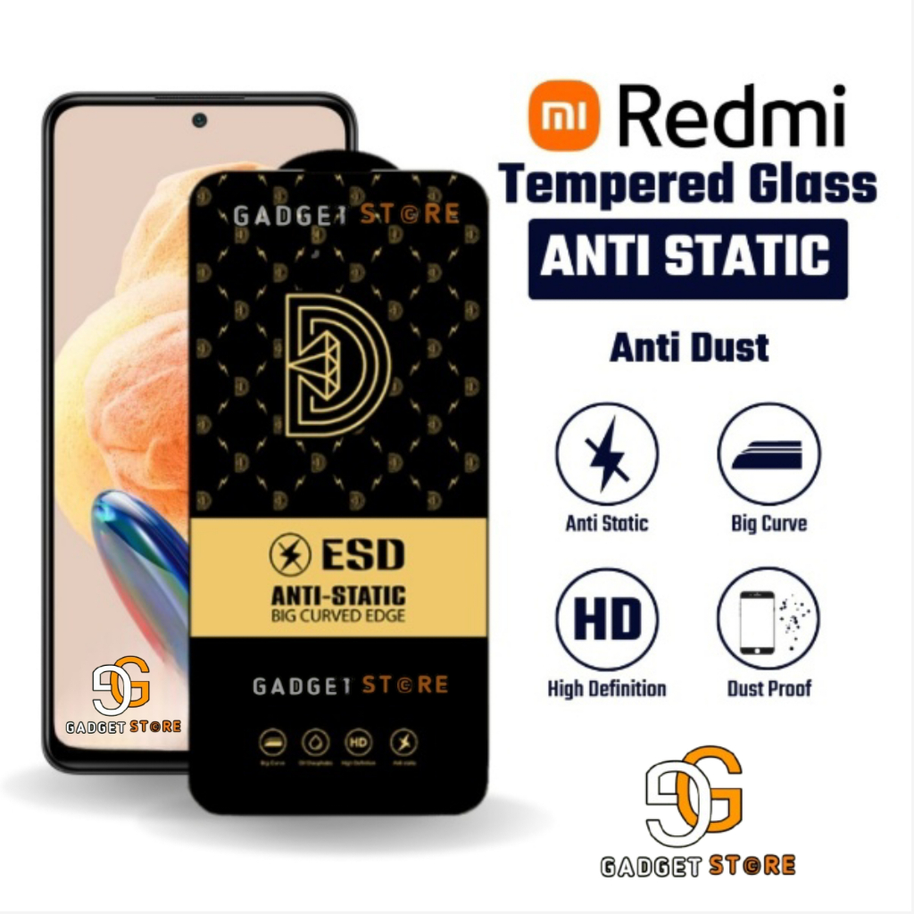 Tempered Glass HD Anti Static Redmi 9 9a 9c 9t 9c nfc Redmi 10 10a 10c Redmi 12 12c tg anti gores