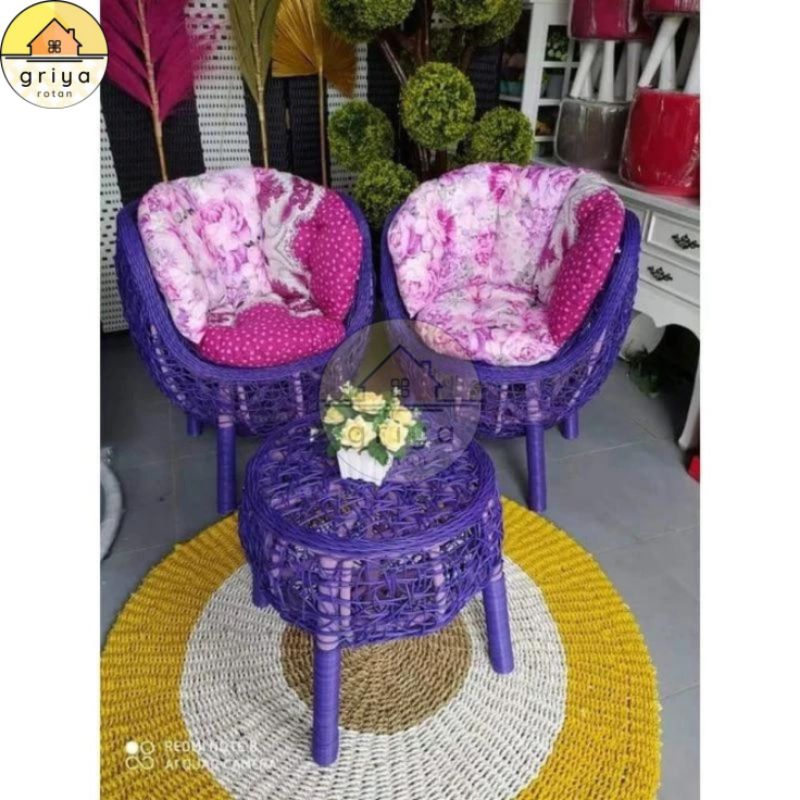 Kursi Teras Brekele Rotan Sintetis Free Jok Busa