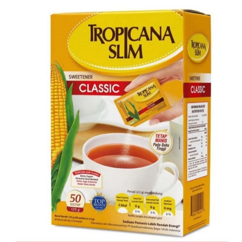 

Tropicana Slim Pemanis Rendah Kalori Classic 50 sachet x 2,5 gram