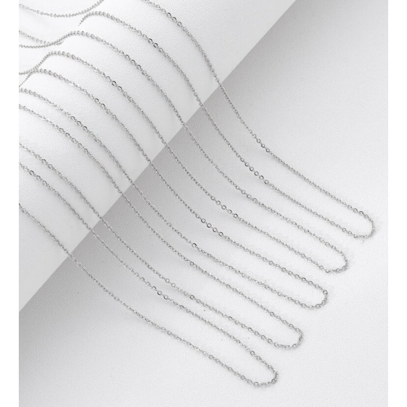 KALUNG TITANIUM RANTAI NORI SILVER PRIA DAN WANITA