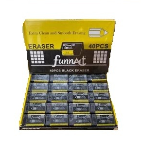 

[1 Kotak] Eraser Kecil Funart Hitam / Stip / Penghapus Pensil Funnart Hitam