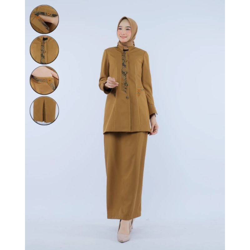 Blazer wanita Seragam PNS Baju PDH Setelan seragam Pns Setelan rok span