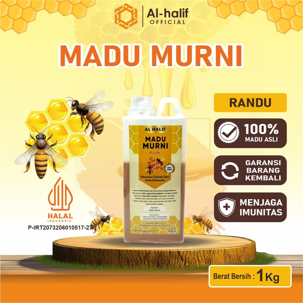 

madu asli 100% tanpa campuran/madu murni/madu al halif/madu randu