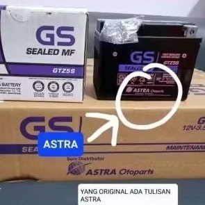 AKI MOTOR GS ASTRA ACCU KERING MOTOR BEAT VARIO MIO AKI GTZ5S GS ASTRA OTOPARTS ACCU KERING