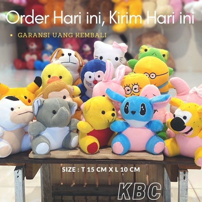 PROMO BONEKA MINI ALL KARKATER/BONEKA CAPIT dan 25 Boneka All KARAKTER 15cm/BONEKA BUKET KARAKTER