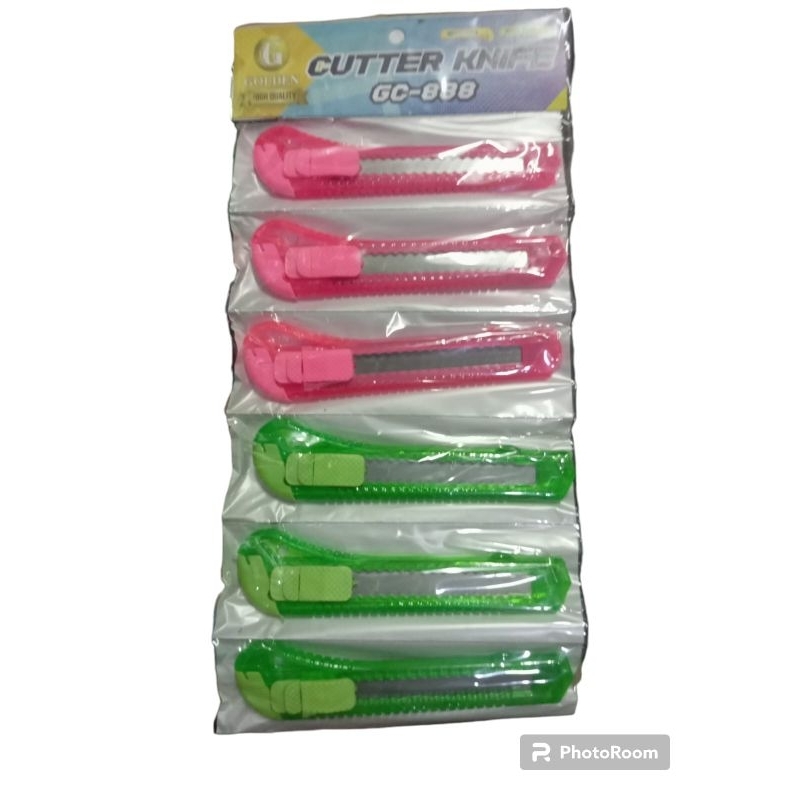 

(12 pcs) Cuterr renteng besar warna warni/Pisau cuter pemotong kertas